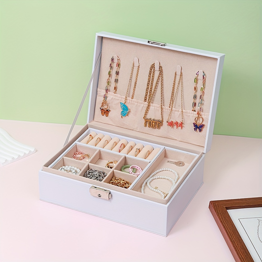 Large Capacity Double-layer Jewelry Box Organizer